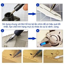 Dung dịch mực kẻ lằn chìm Panel Line Accent Color Dark Brown - Tamiya 87140 4 Gundam