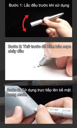 Gundam Marker GM501 Gloss Clear - Bút phủ tạo độ bóng 4 Gundam